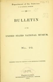 Cover of: Bulletin - United States National Museum. | 