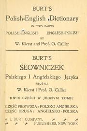 Cover of: Burt's Polish-English dictionary by Władysław Kierst