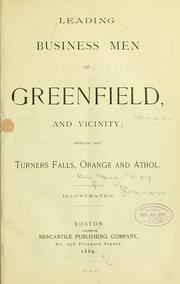 Cover of: Leading business men of Greenfield and vicinity | George Fox Bacon
