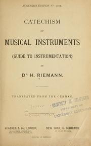 Cover of: Catechism of musical instruments: guide to instrumentation