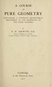 Cover of: course of pure geometry | E. H. Askwith