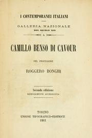 Cover of: Camillo Benso di Cavour, pel professore Roggero Bonghi.