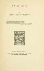 Cover of: Cape Cod by Henry David Thoreau