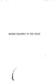 Cover of: A catalogue of the Allen A. Brown collection of books relating to the stage in the Public library of the city of Boston.