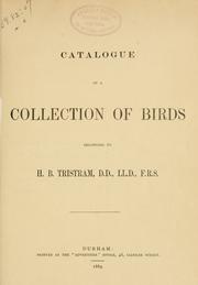 Cover of: Catalogue of a collection of birds belonging to ...