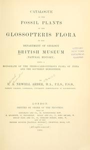 Cover of: Catalogue of the fossil plants of the Glossopteris flora in the Department of geology.