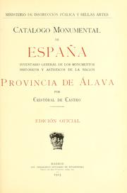 Cover of: Catálogo monumental de España by Cristóbal de Castro Gutiérrez
