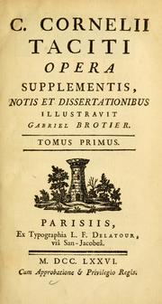 Cover of: C. Cornelii Taciti opera by P. Cornelius Tacitus