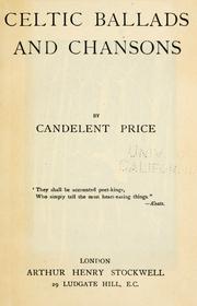 Celtic ballads and chansons by Candelent Price
