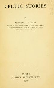 Cover of: Celtic stories by Edward Thomas