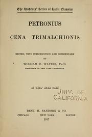 Cover of: Cena Trimalchionis