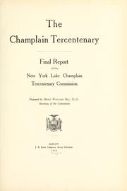 Cover of: The Champlain tercentenary.