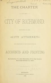 Cover of: charter of the city of Richmond.