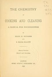 Cover of: The chemistry of cooking and cleaning
