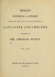 Chetham miscellanies by Chetham Society.