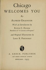 Cover of: Chicago welcomes you by Granger, Alfred Hoyt