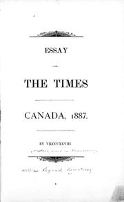 Cover of: Essay on the times by by VIICCCXXVIII.