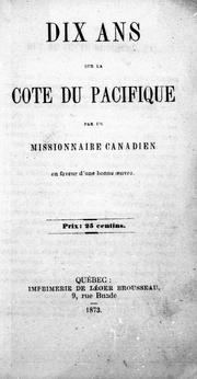 Dix ans sur la côte du Pacifique by François Xavier Blanchet