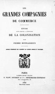 Cover of: Les grandes compagnies de commerce by Pierre Bonnassieux, Pierre Bonnassieux