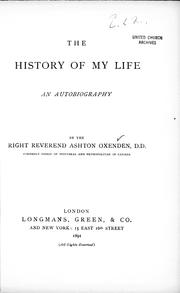 Cover of: The history of my life, an autobiography