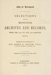 Cover of: City of Liverpool. by James Allanson Picton