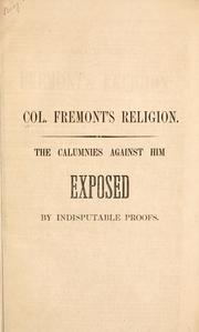 Col. Fremont's religion