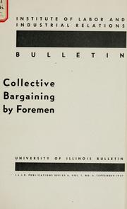 Cover of: Collective bargaining by foremen