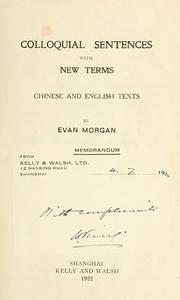 Cover of: Colloquial sentences with new terms by Morgan, Evan