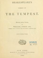 Cover of: Shakespeare's Comedy of The Tempest by William Shakespeare