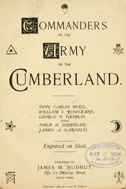 Cover of: Commanders of the Army of the Cumberland.