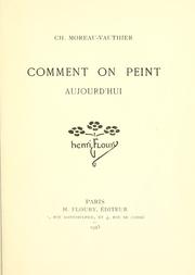 Cover of: Comment on peint auhourd'hui.