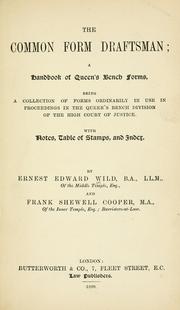 Cover of: The common form draftsman by Wild, Ernest Edward Sir