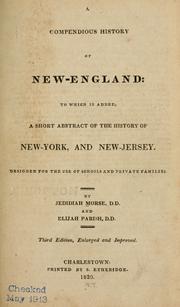 Cover of: A compendious history of New-England by Jedidiah Morse