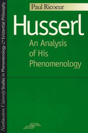 Husserl by Paul Ricœur