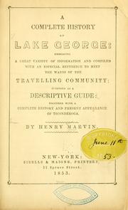 Cover of: A complete history of Lake George