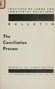 Cover of: The conciliation process.