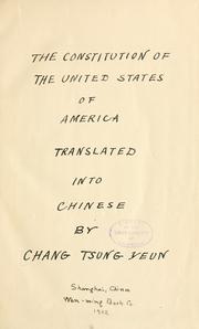 Cover of: The Constitution of the United States of America