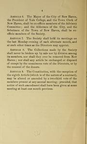 Cover of: The constitution and by-laws of the New Haven colony historical society.