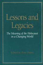 Cover of: Lessons and Legacies I by Peter Hayes