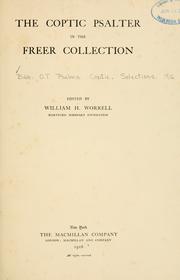 Cover of: The Coptic Psalter in the Freer collection
