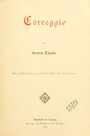 Cover of: Correggio. by Henry Thode
