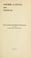 Cover of: Course of study and manual