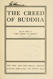 Cover of: The creed of Buddha