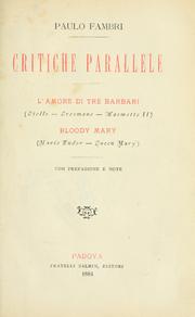 Cover of: Critiche parallele