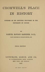 Cover of: Cromwell's place in history. by Gardiner, Samuel Rawson