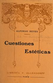 Cover of: Cuestiones estéticas. by Reyes, Alfonso