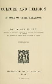 Cover of: Culture and religion in some of their relations. by John Campbell Shairp, John Campbell Shairp