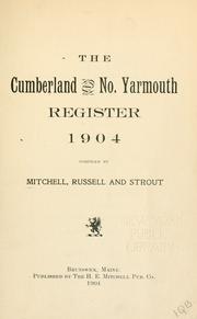 Cover of: Cumberland and No. Yarmouth register, 1904