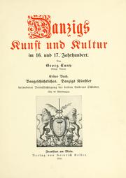 Cover of: Danzigs Kunst und Kultur im 16. und 17. Jahrhundert.