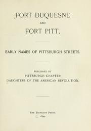 Cover of: Fort Duquesne and Fort Pitt.